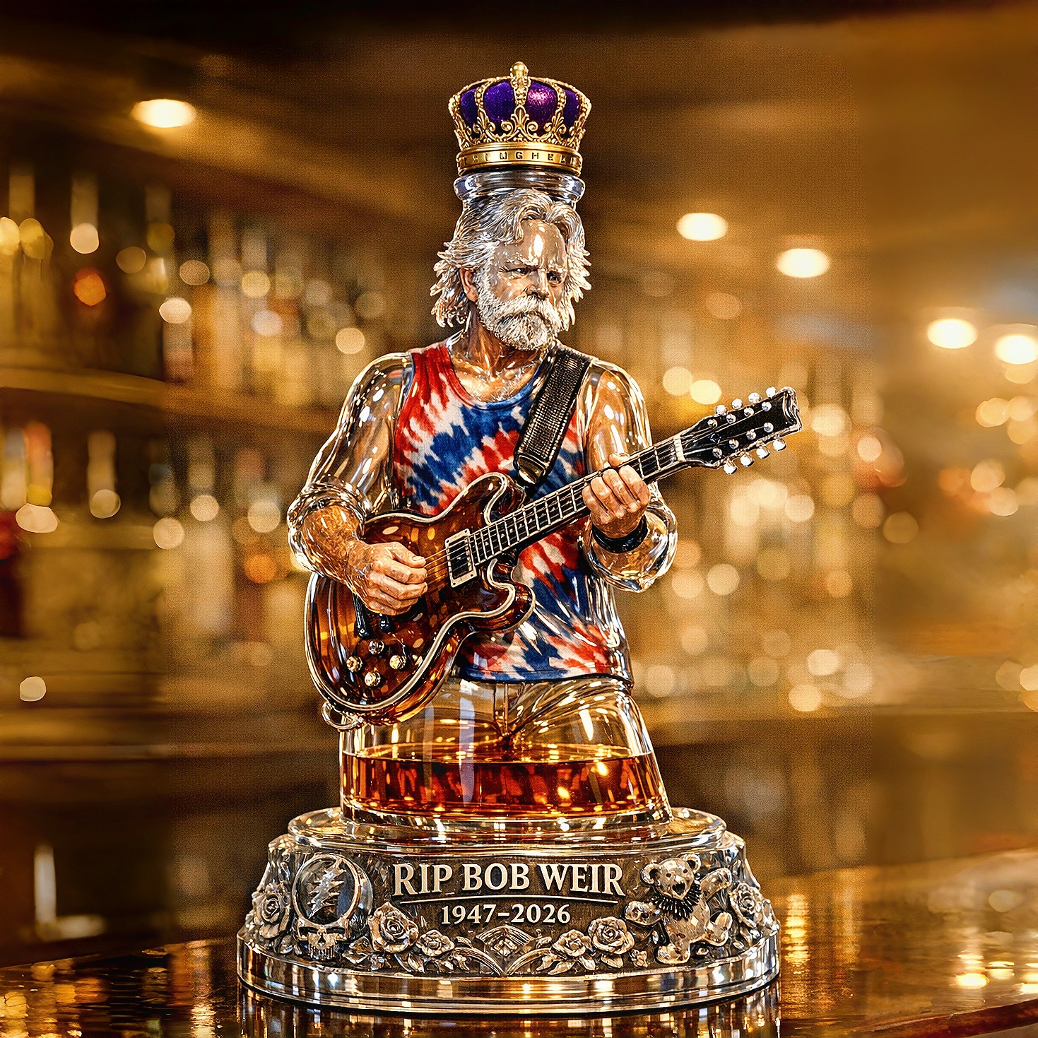 Bobby 1947-2026 Memorial Whiskey Bottle