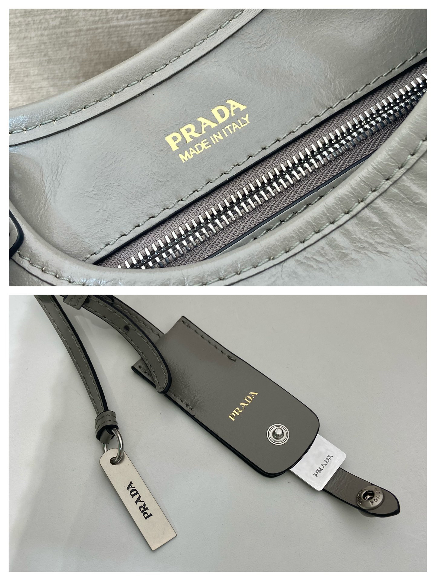Prada waxed leather mini tote 1BG580