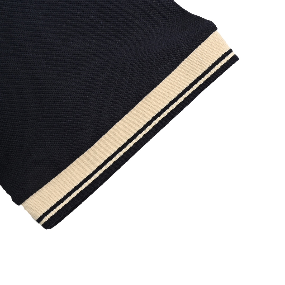 Gucci 24ss Polo short sleeve with double G embroidery on the chest
