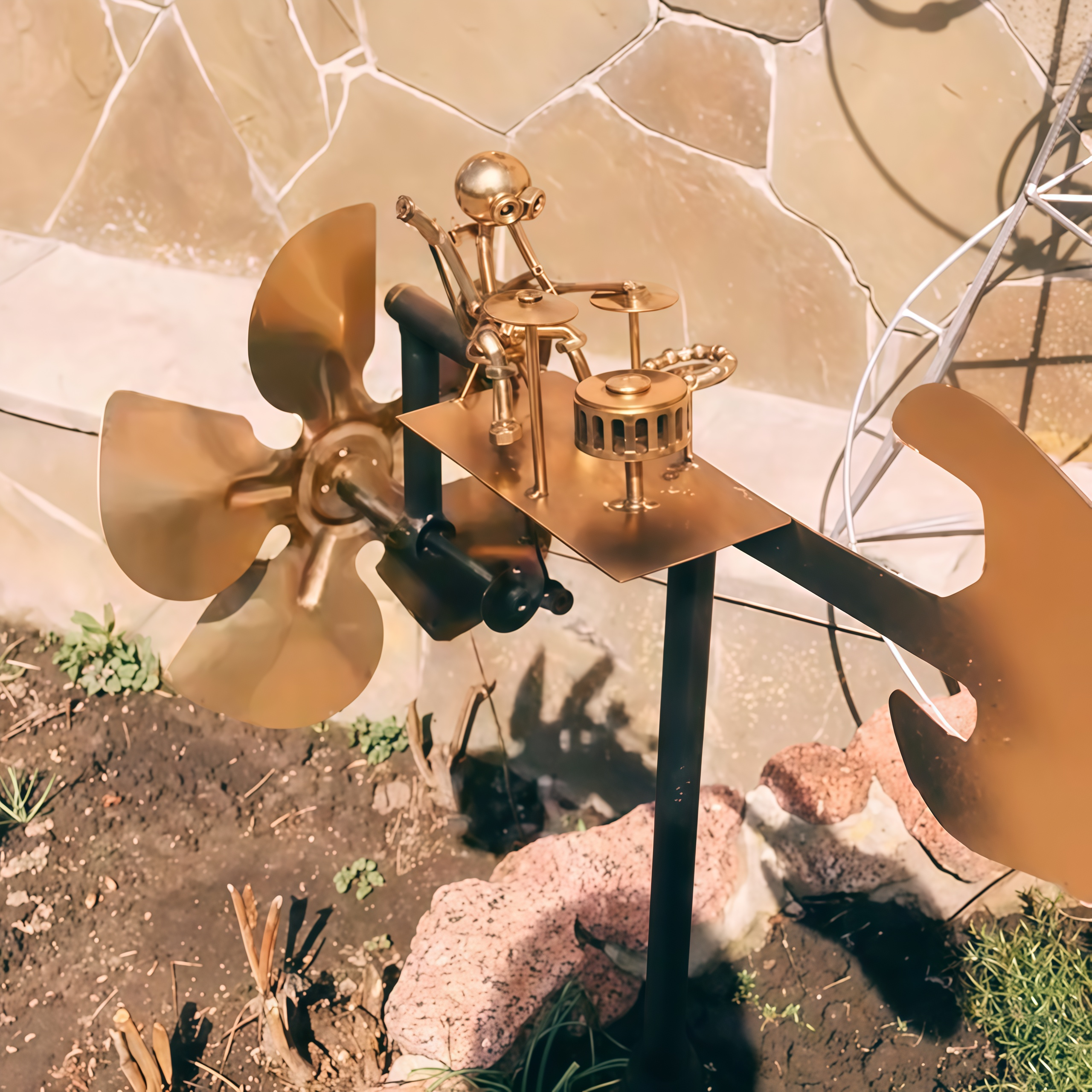 🔥ON SALE - 70% OFF🔥Handmade Metal Drummer Windmill🥁