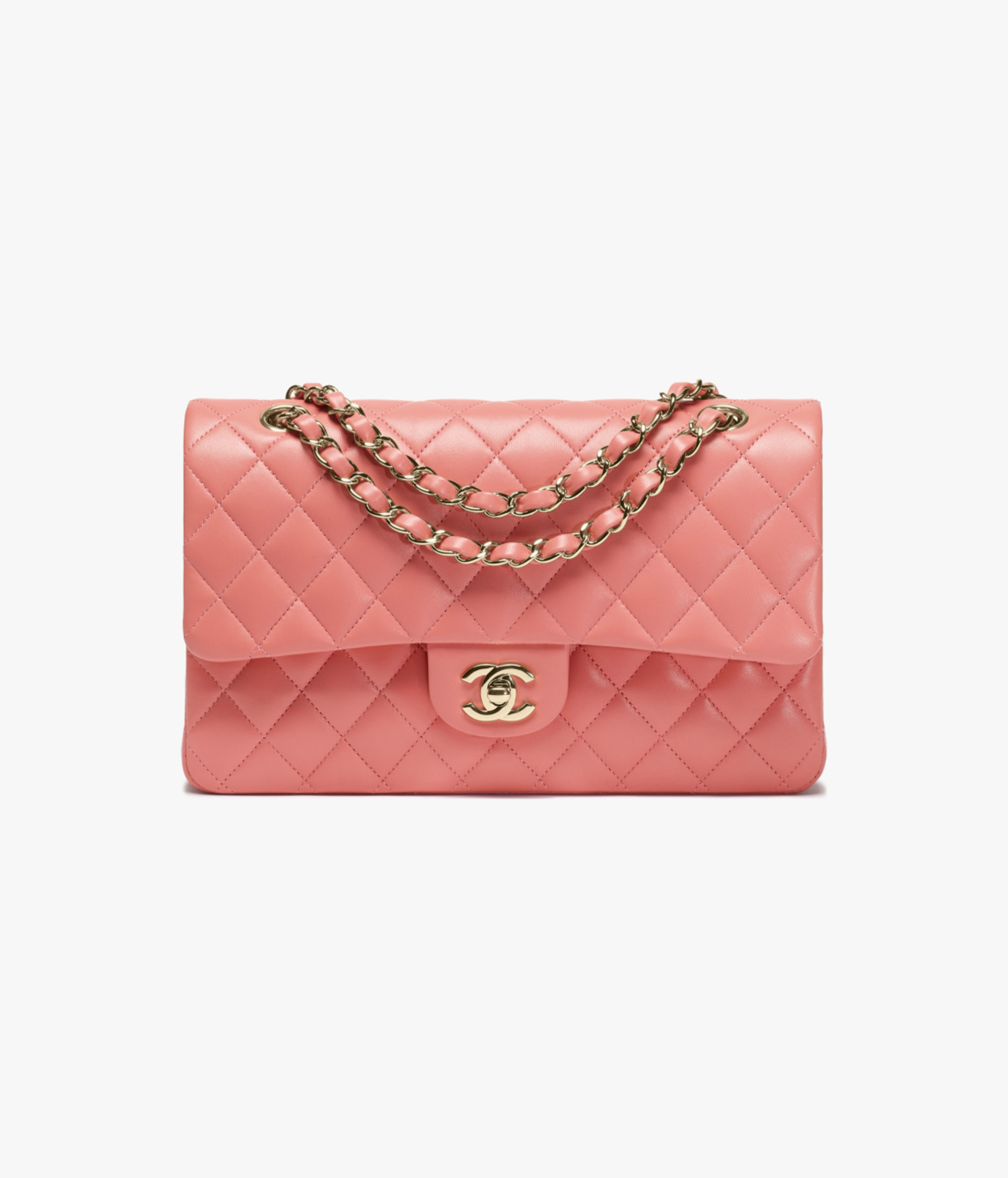 Chanel Classic 11.12 Bag Lambskin & Gold Metal Coral A01112-Y04059-NZV49