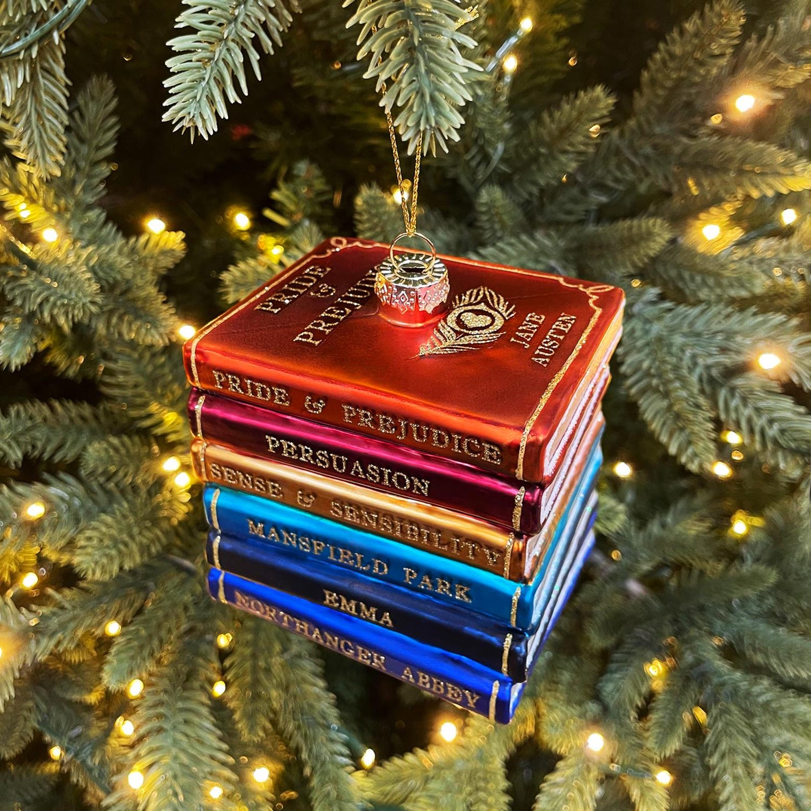 Bookish Christmas Decoration | Blown Glass 3D