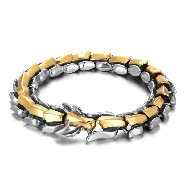 (🔥Last Day Promotion-SAVE 50% OFF)-JORMUNGANDR SCALE BRACELET -STAINLESS STEEL With Exquisite Packaging Box-BUY 2 GET 10% OFF & FREE SHIPPING