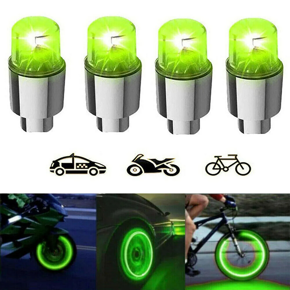 Motion Activated LED Wheel Lights Suitable for Cars, Motorcycles, Bicycles