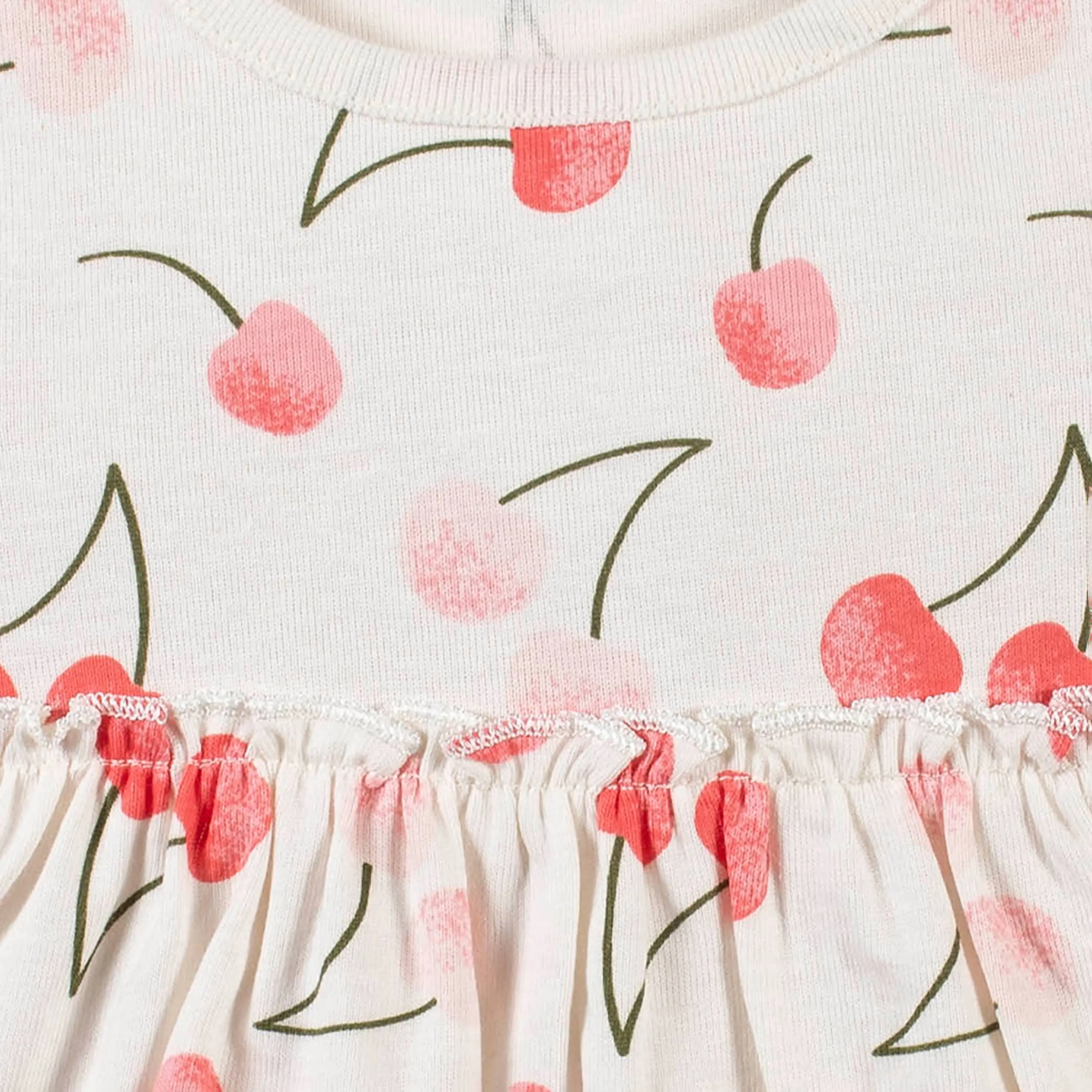 3-Piece Baby & Toddler Girls Cherry Kisses Dress, Diaper Cover & Headband Set