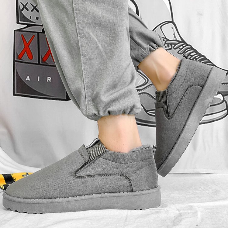 Men's Winter Plush Slip-On Snow Boots