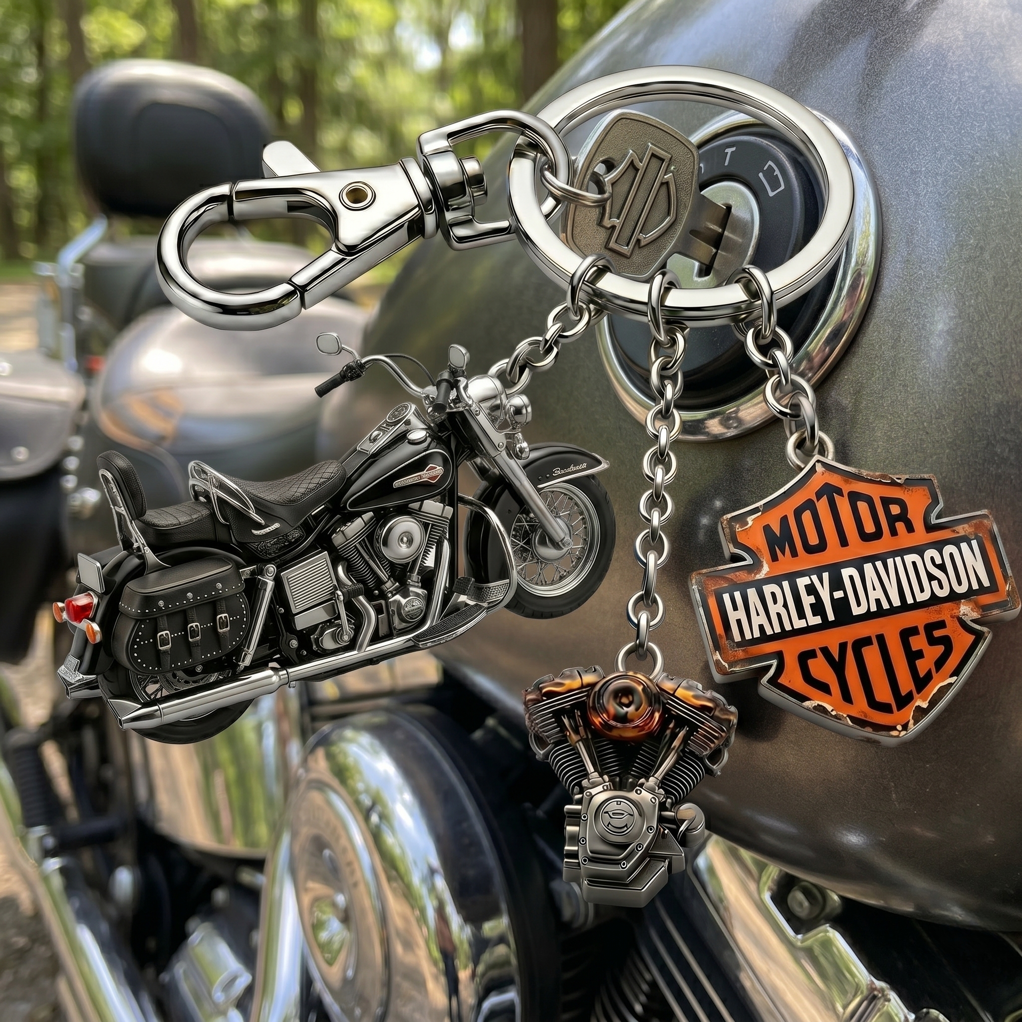 Harley-Davidson Motor Cycles Legacy Ride Collector Keychain 🏍️