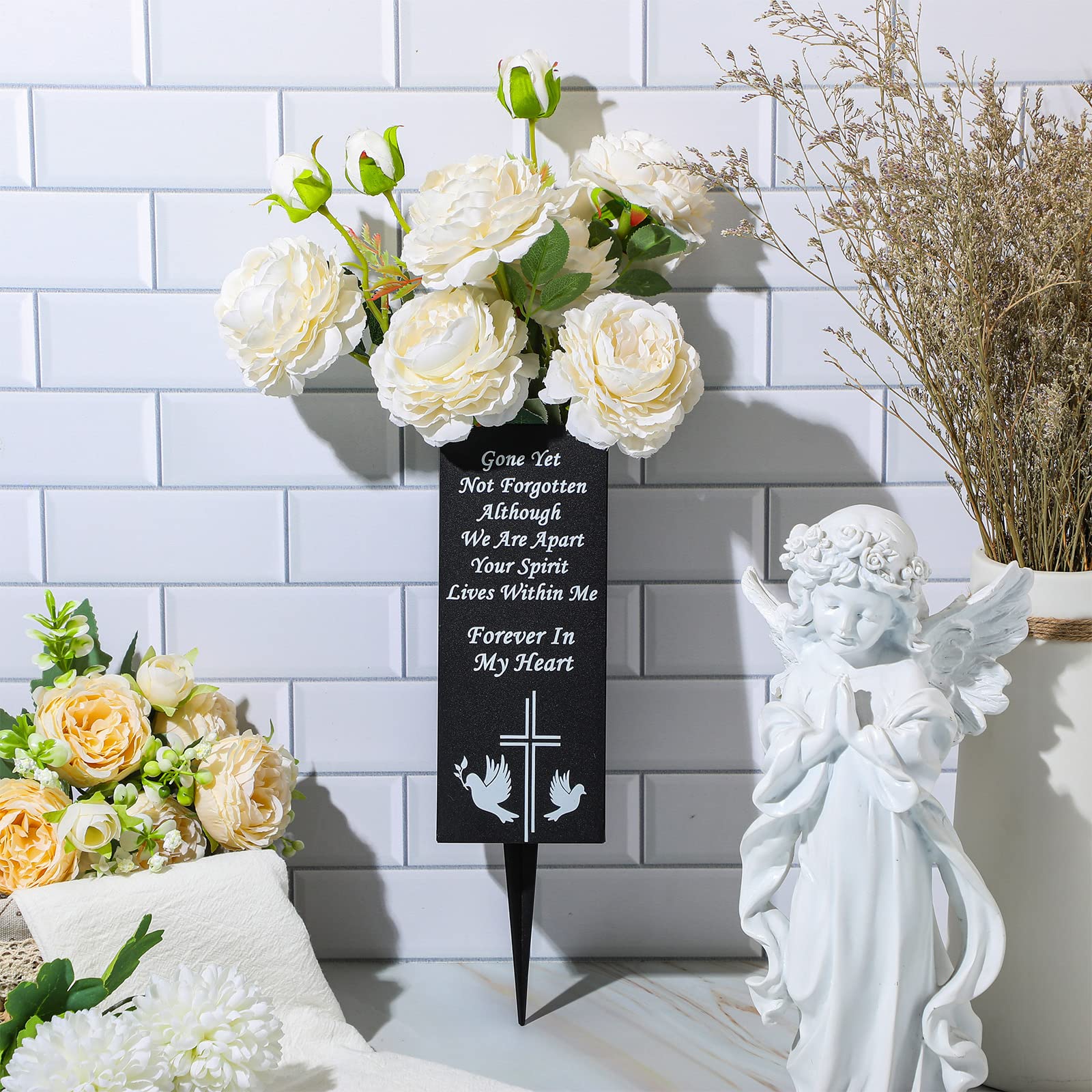 Paradise Metal Memorial Vase