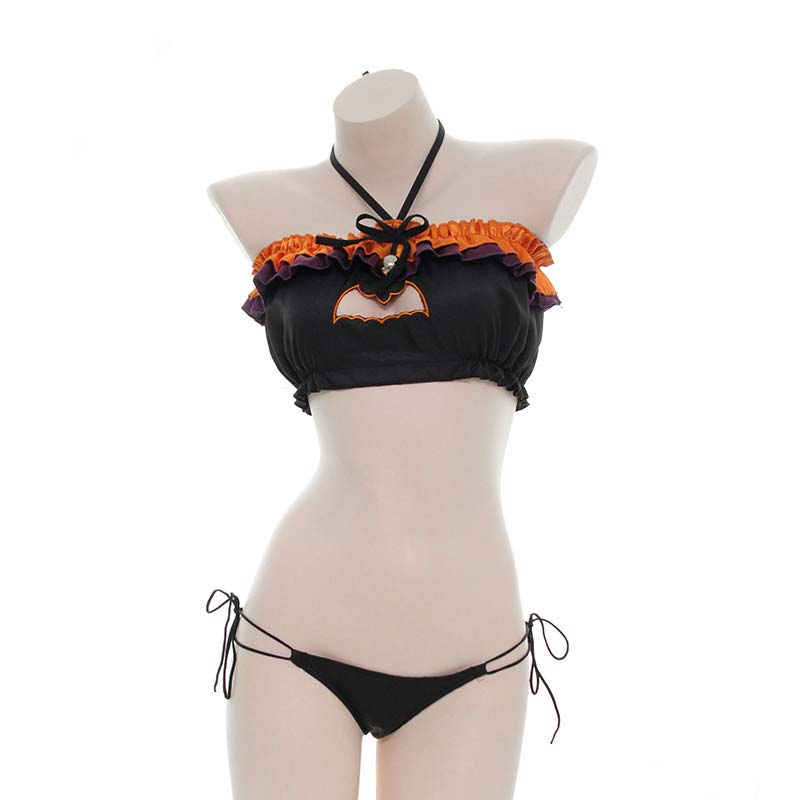 Sexy Pumpkin Cat Lingerie Suit