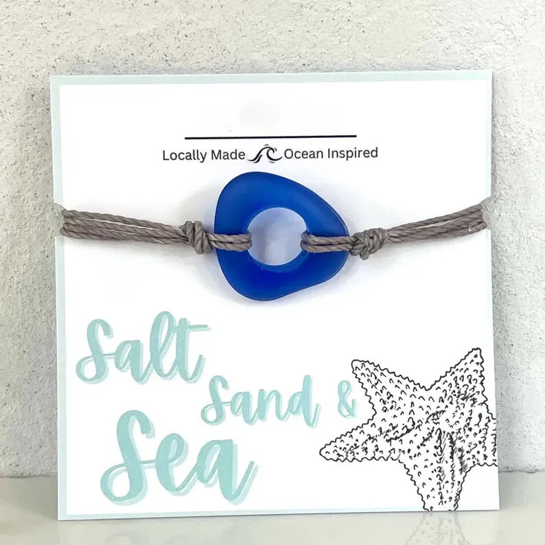 Sea Glass Bracelet with Giftbox