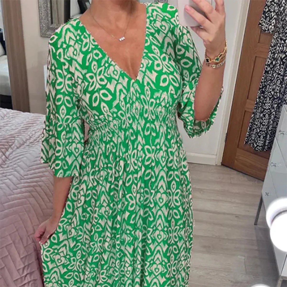 🔥BUY 2 FREE SHIPPING🔥V-neck floral dress