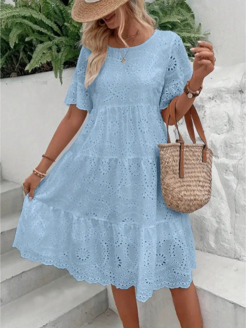 Lace A-Line Mini Dress