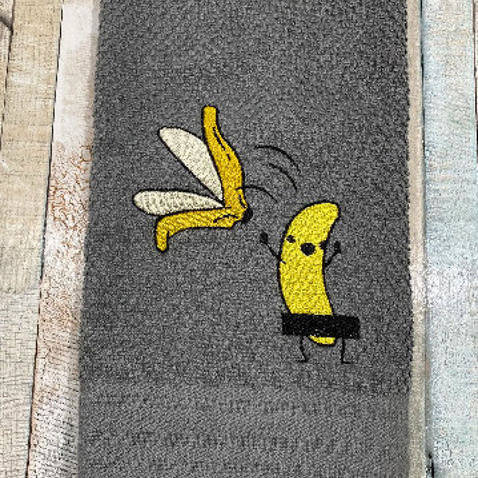 Streaking Bananas Kitchen Towel | Humorous Dish Towels