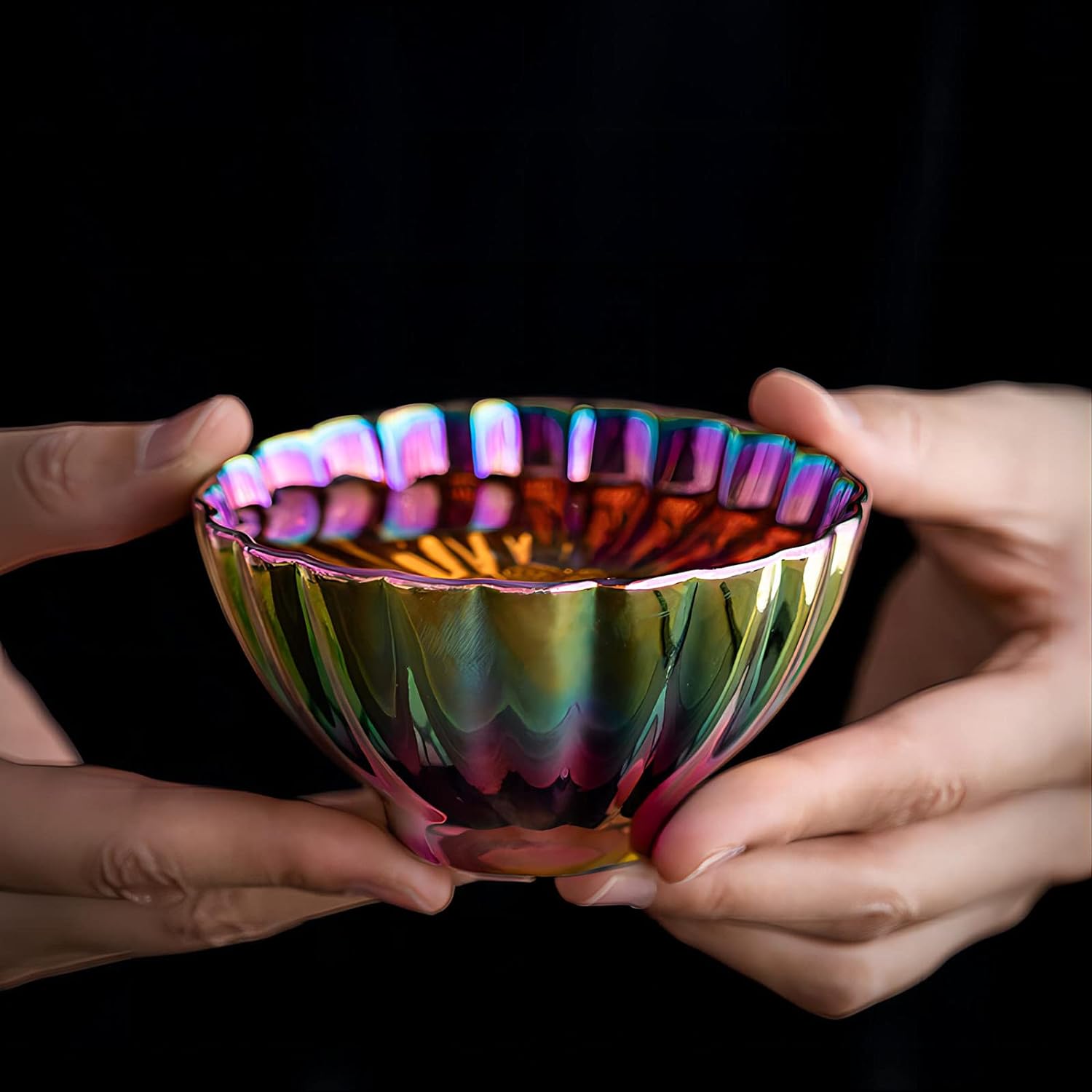 Colorful Tea Cup Glittering Personal Master Tea Cup, 5 oz