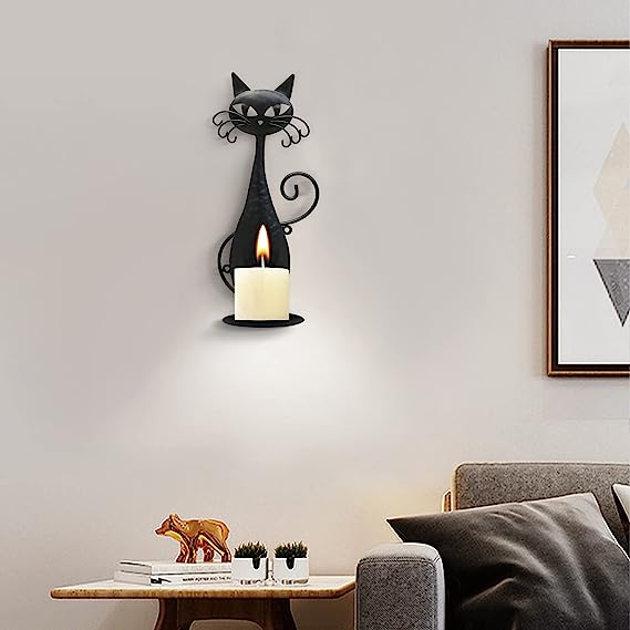 (🔥Last Day Promotion-SAVE 60% OFF)-Black Cat Candle Holder-BUY 2 FREE SHIPPING