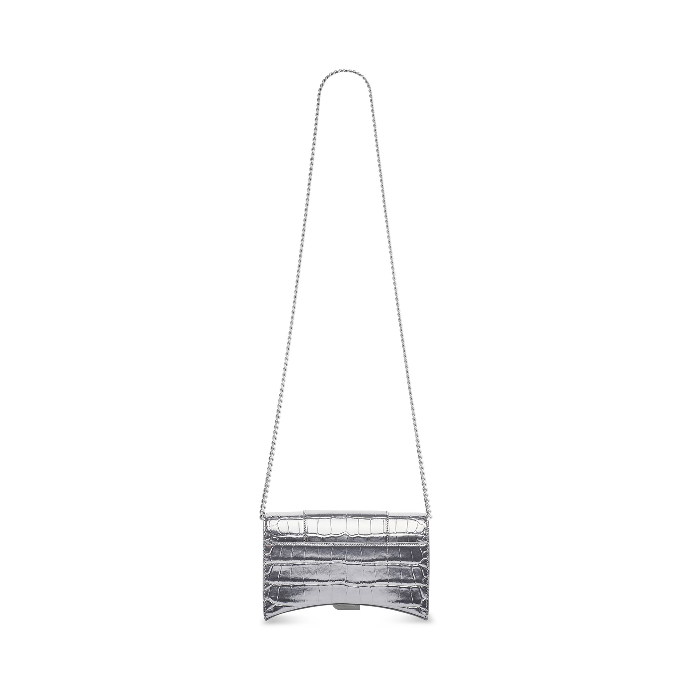 BALENCIAGA HOURGLASS EMBOSSED CHAIN ​​WALLET