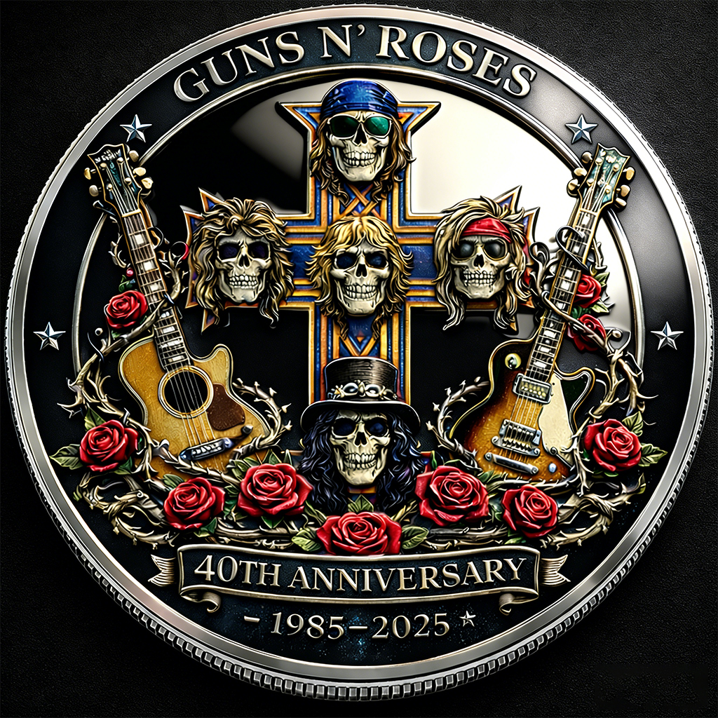G  N'Roses 40th Anniversary Commemorative Coin
