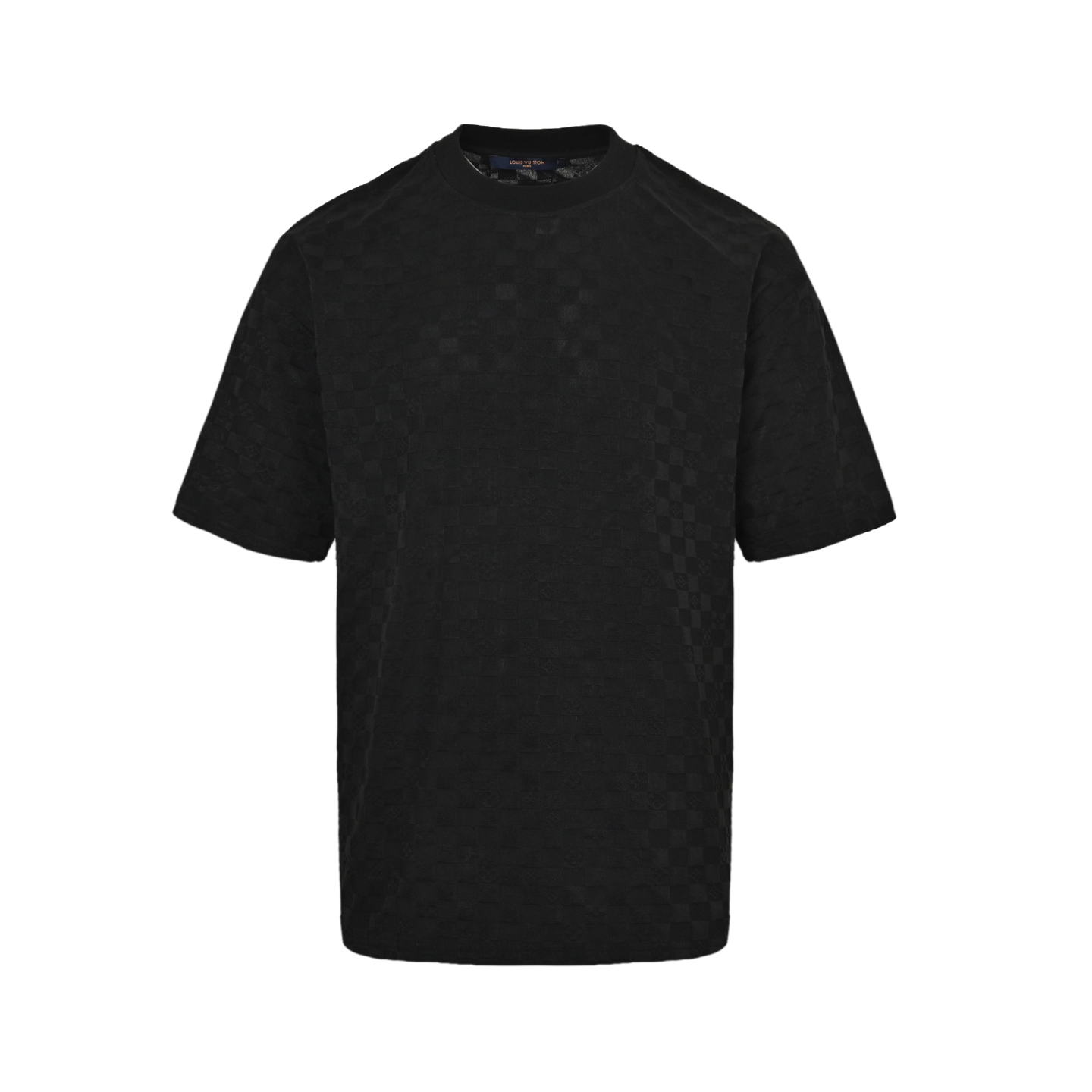 Louis Vuitton LV logo checkerboard jacquard short sleeves