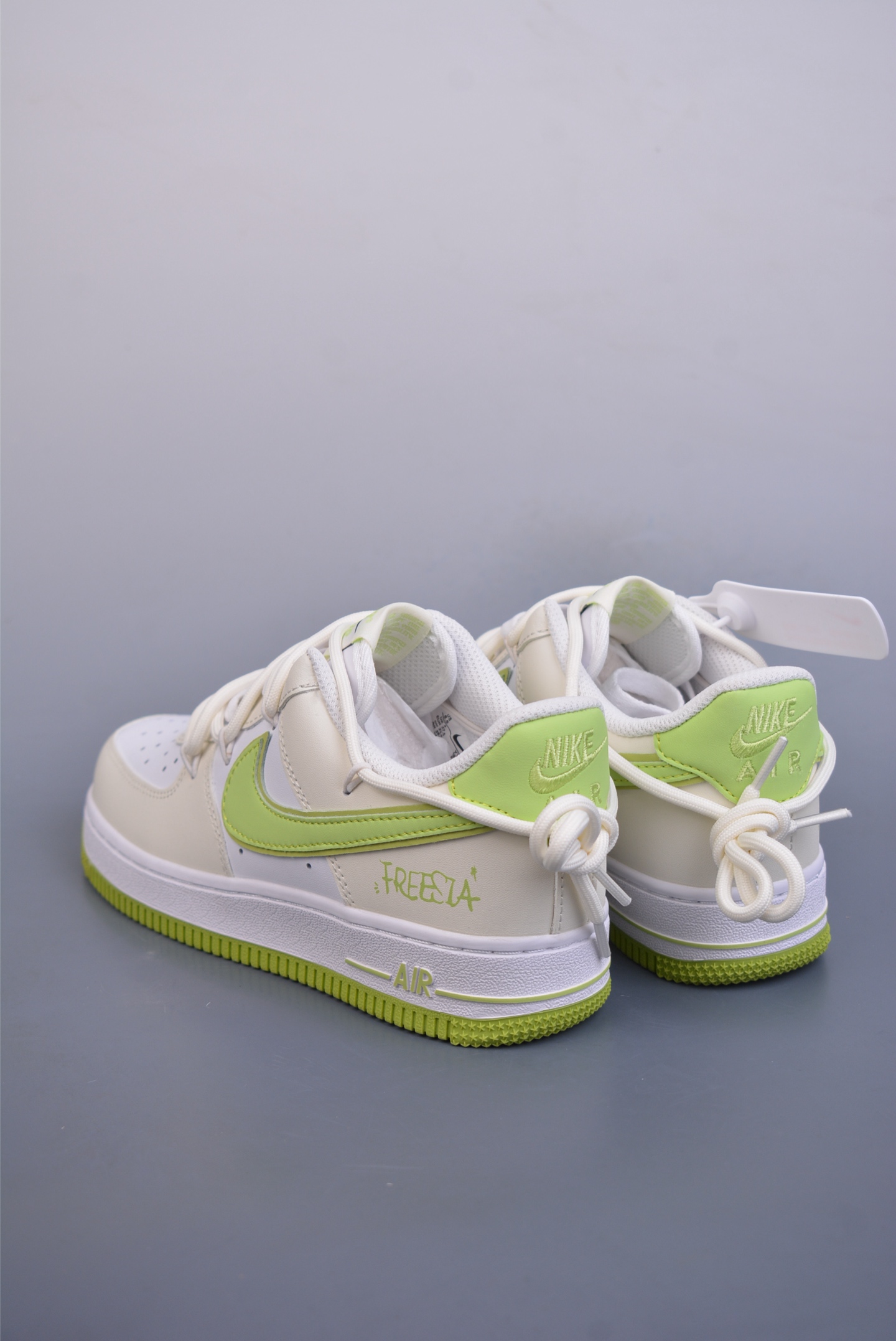 Stussy x Nike Air Force 1 07 Low Sneakers White Gray Green YY2023-315