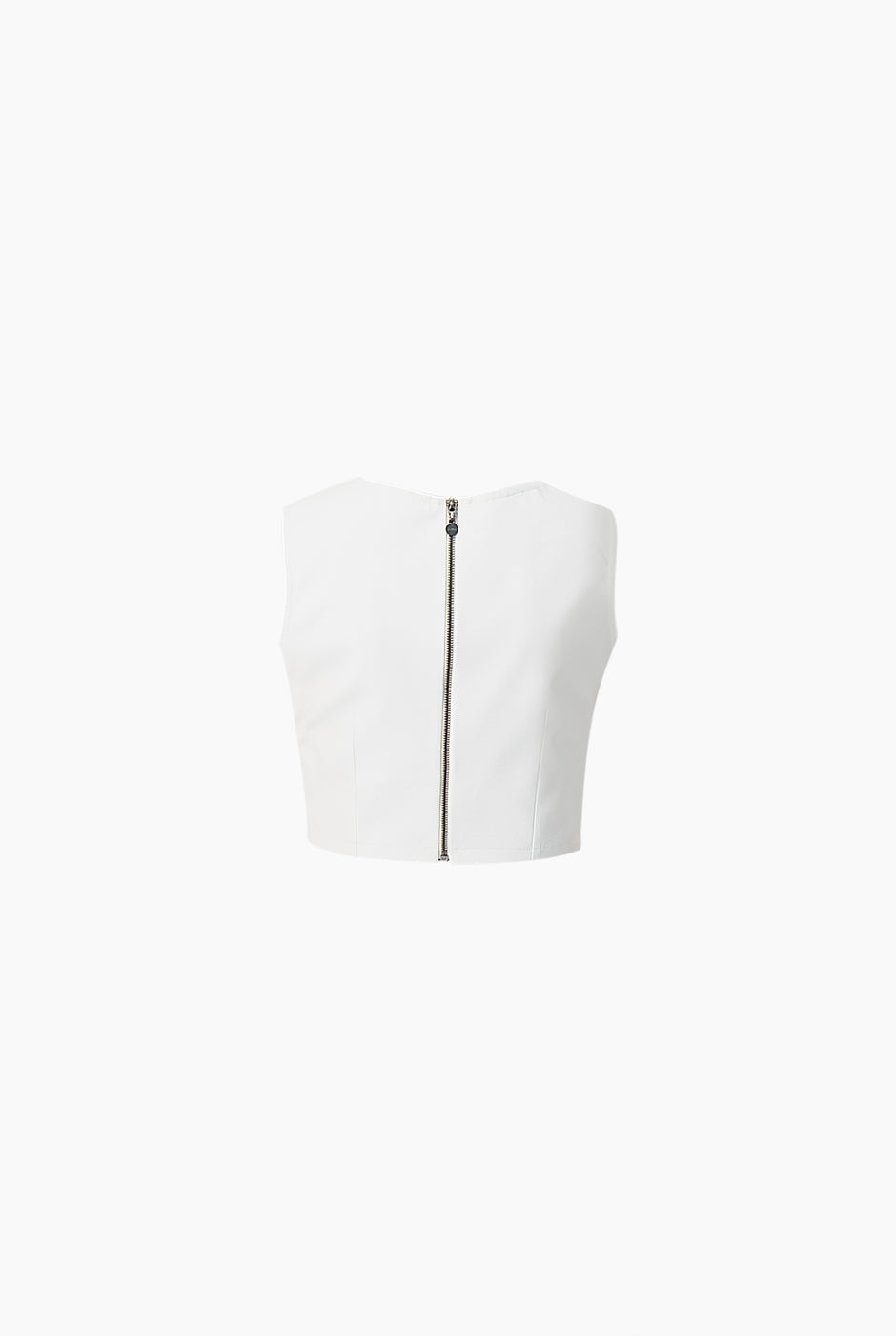 Top de cuello redondo y sin mangas