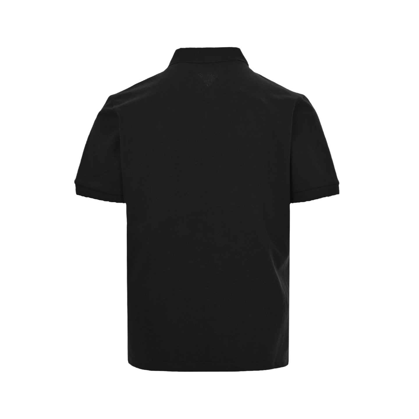Prada 25ss red silicone trim triangle embroidery Polo short sleeve