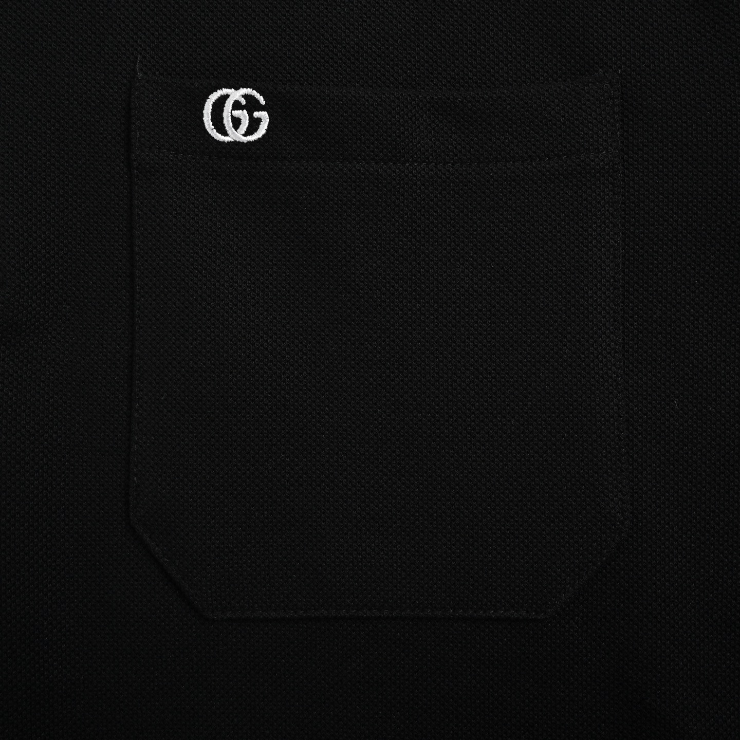 Gucci 25ss pocket double G embroidered Polo short sleeve