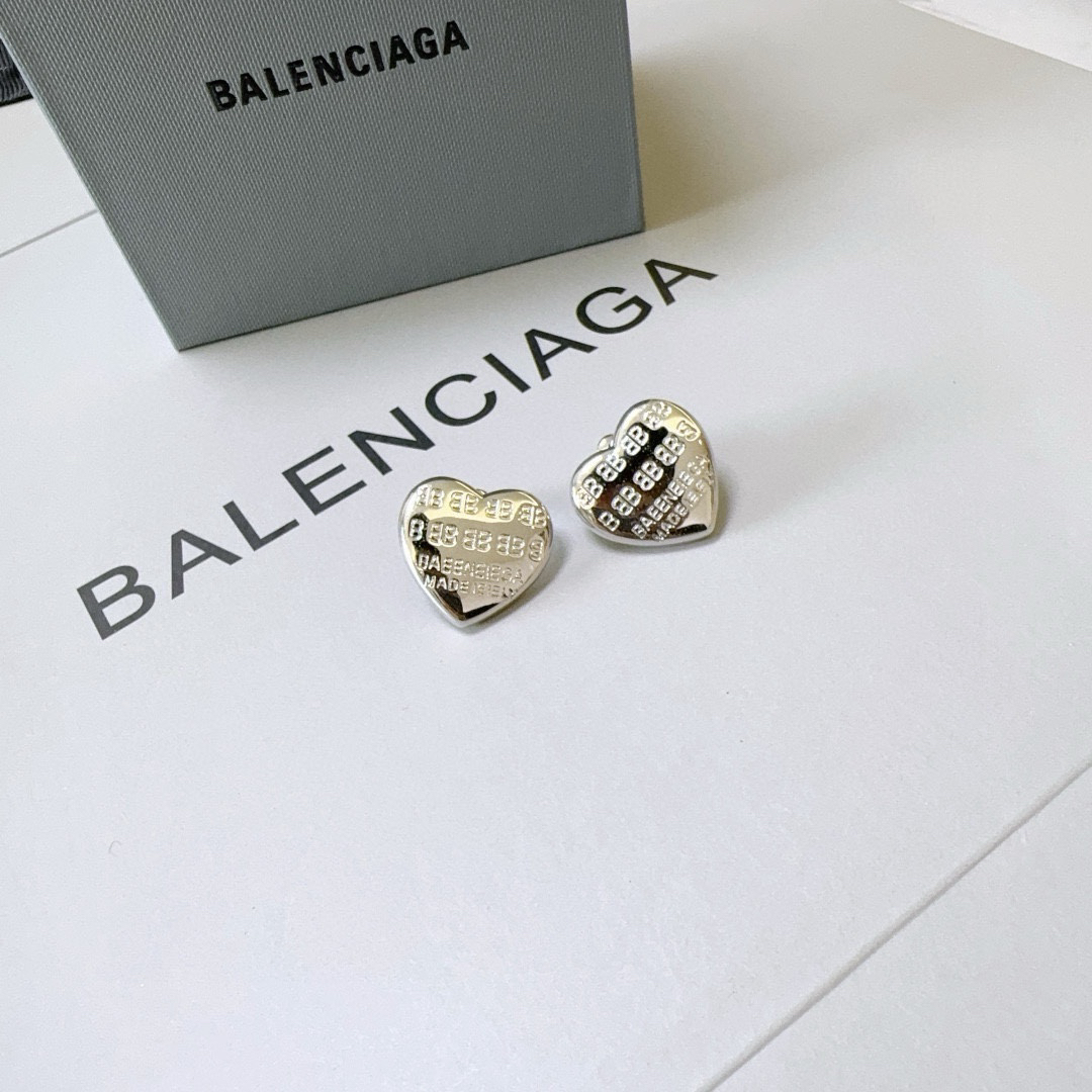 Balenciaga Baby Heart Earrings