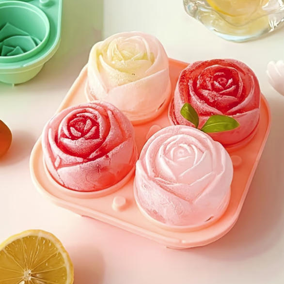 3D Rose Shape Ice Cube Mold🌹Party Cocktail Goodies