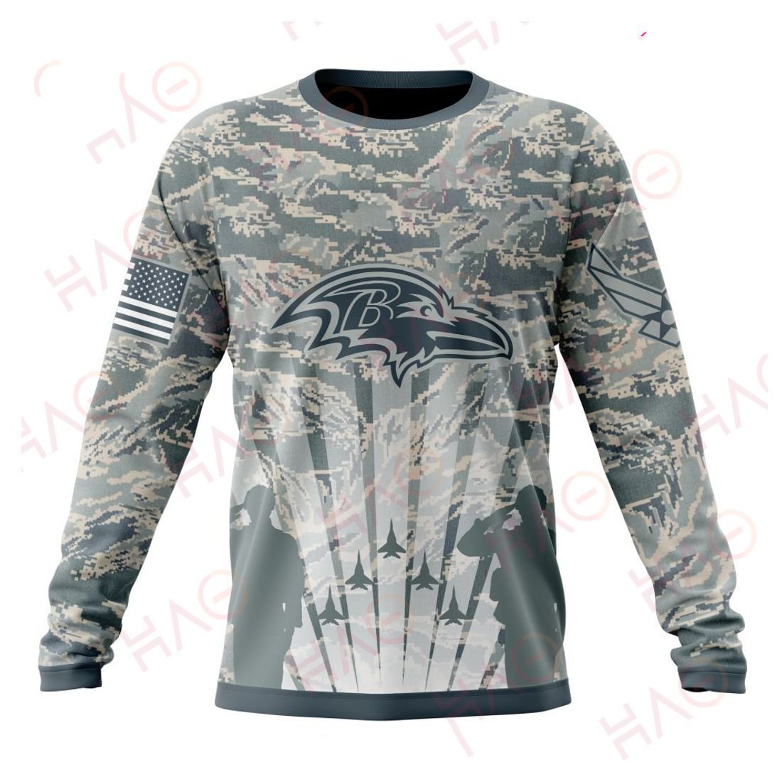 BALTIMORE RAVENS 3D HOODIE US AIR FORCE