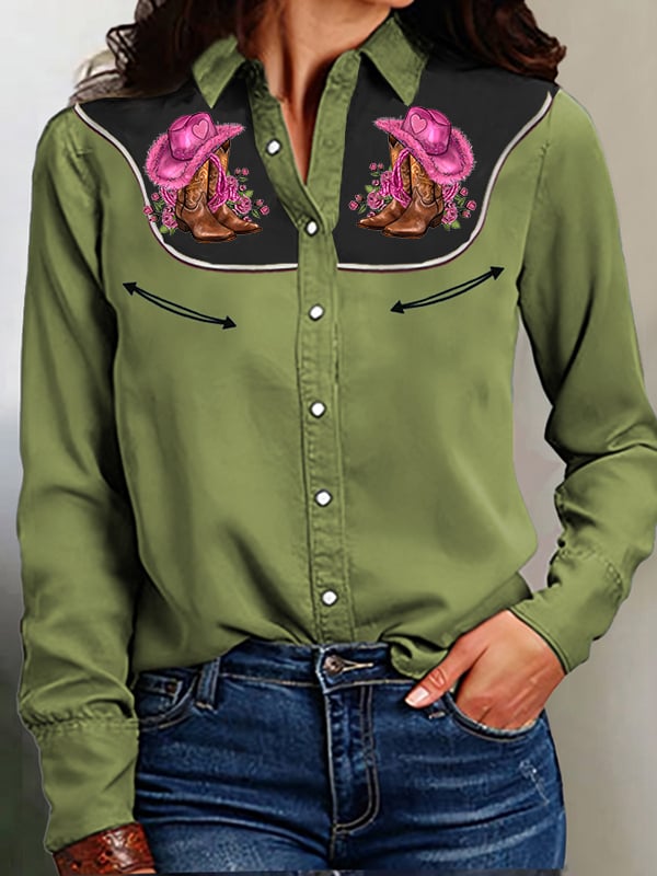 Women's Western Print Shirt