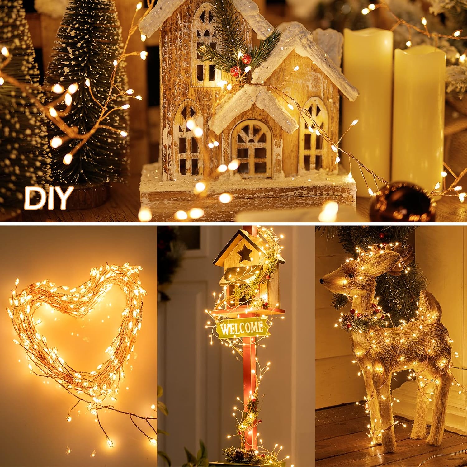 🔥CHRISTMAS ON SALE🔥8 Modes 100-300 Christmas LED Firefly Twinkle String Lights