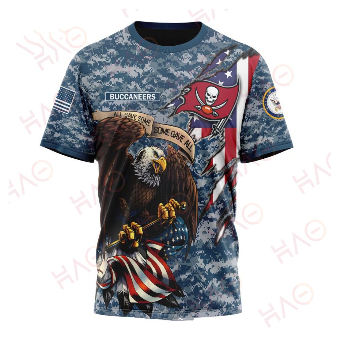 TAMPA BAY BUCCANEERS 3D HOODIE US NAVY VETERANS