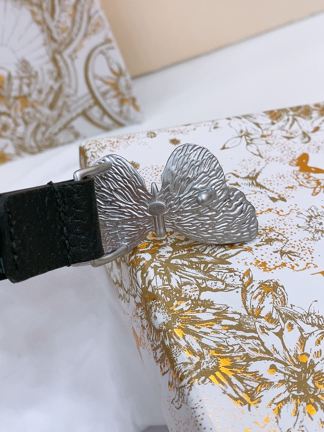 Dior Saddle Belt Cowhide Leather Belt 2.0CM Width