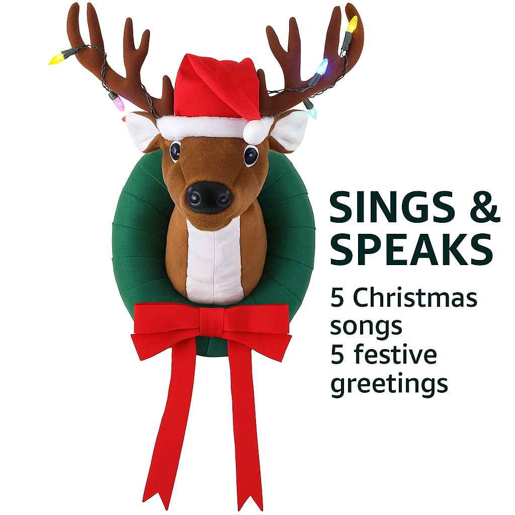 🎄Early Christmas Sale - 50% OFF🔥Animated Singing Reindeer With Sings & Speaks