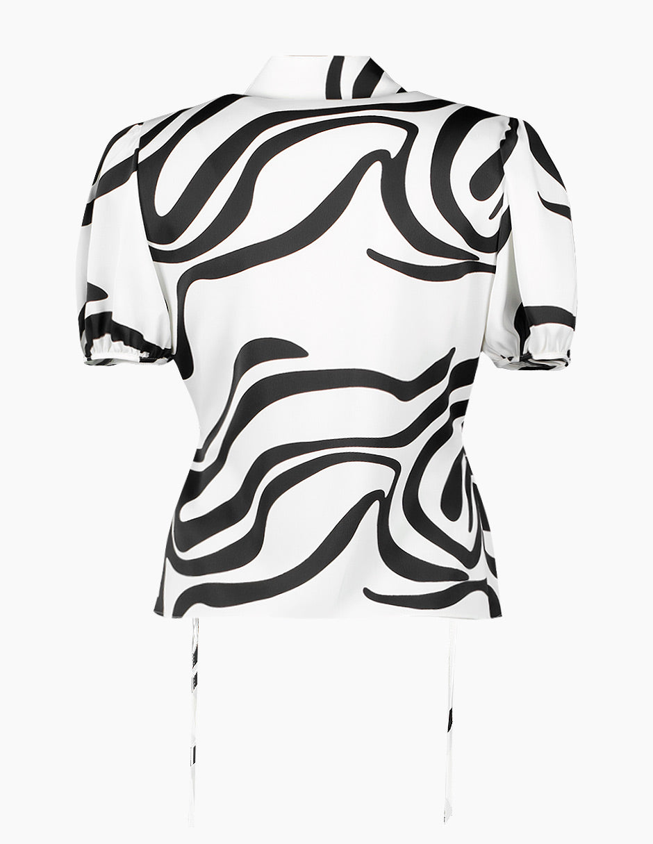 Blusa estampada camisera
