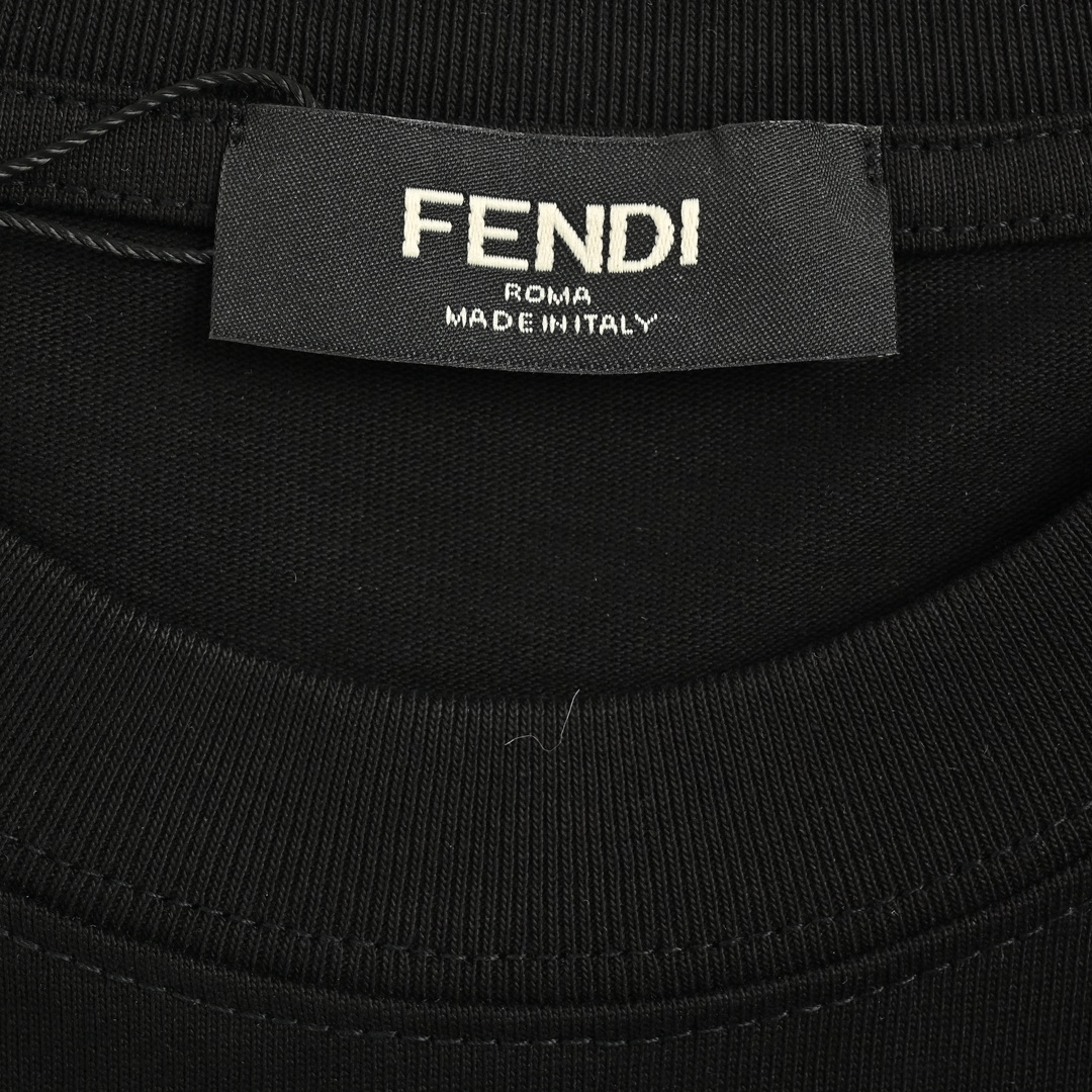 Fendi 24ss double F letter print short sleeves