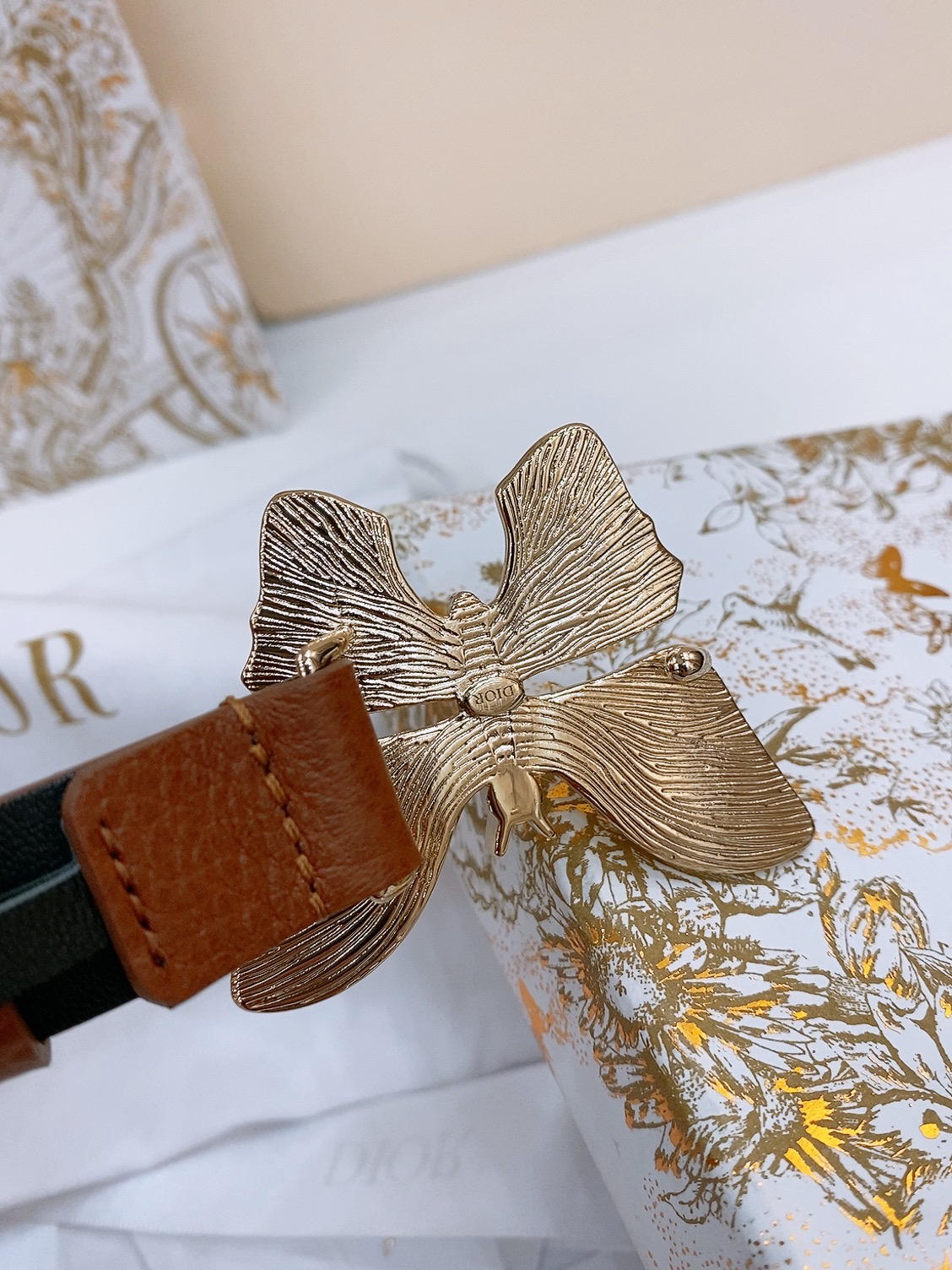 Dior Saddle Belt Cowhide Leather Belt 2.0CM Width