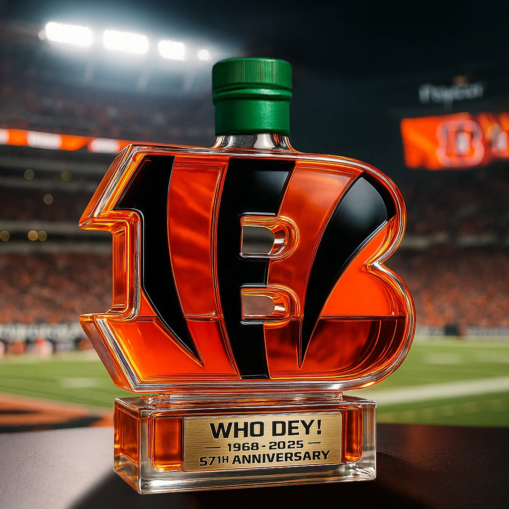 Crowned Jungle Spirit——Cincinnati Bengals Whiskey Bottle