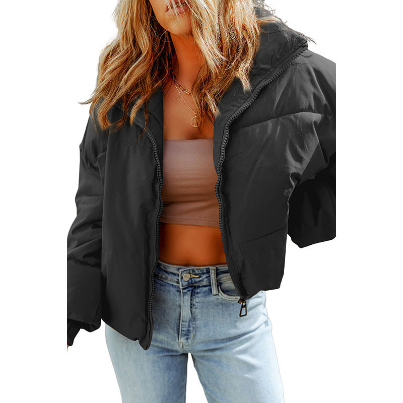 Lapel Warm Long Sleeve Coat for Women