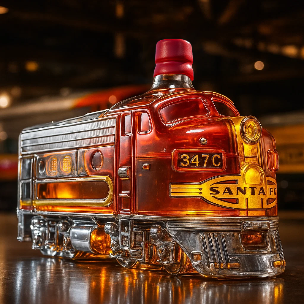 🚂 All Aboard in Style — Santa Fe Crown Train Whiskey Bottle