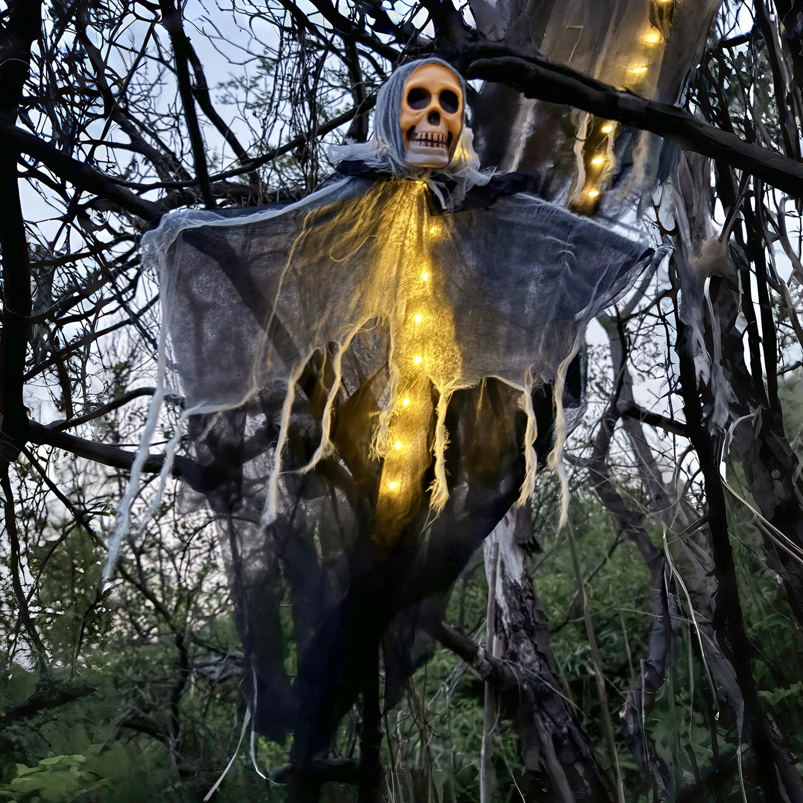 ☠️🖤2024 Halloween New Arrival👻🎃Halloween Large-Size Glowing Ghost Skeleton Decoration✨Buy 4 Free Shipping