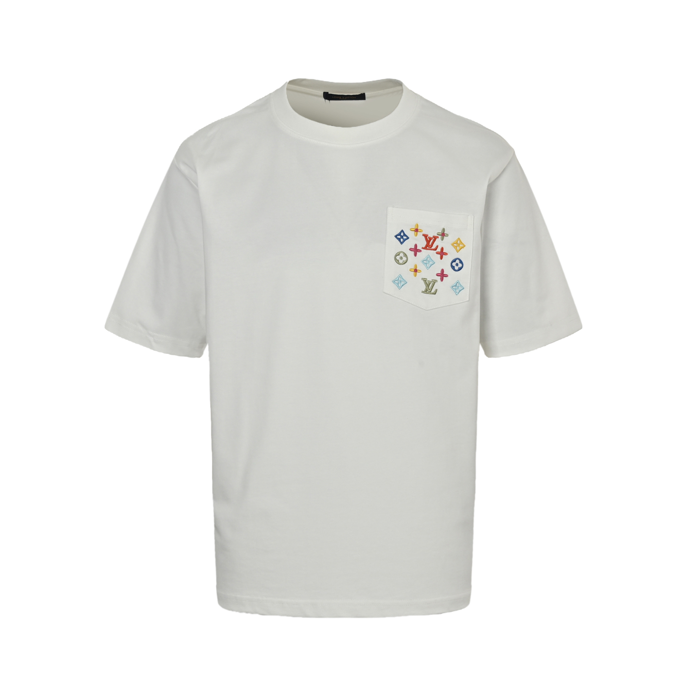 Louis Vuitton 25ss pocket colorful monogram colorful embroidery short sleeve