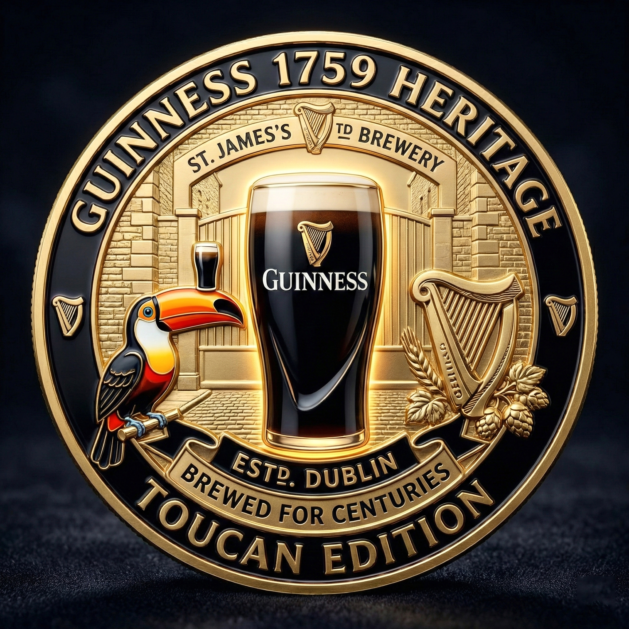 Guinness 1759 Heritage Toucan Edition Commemorative Coin