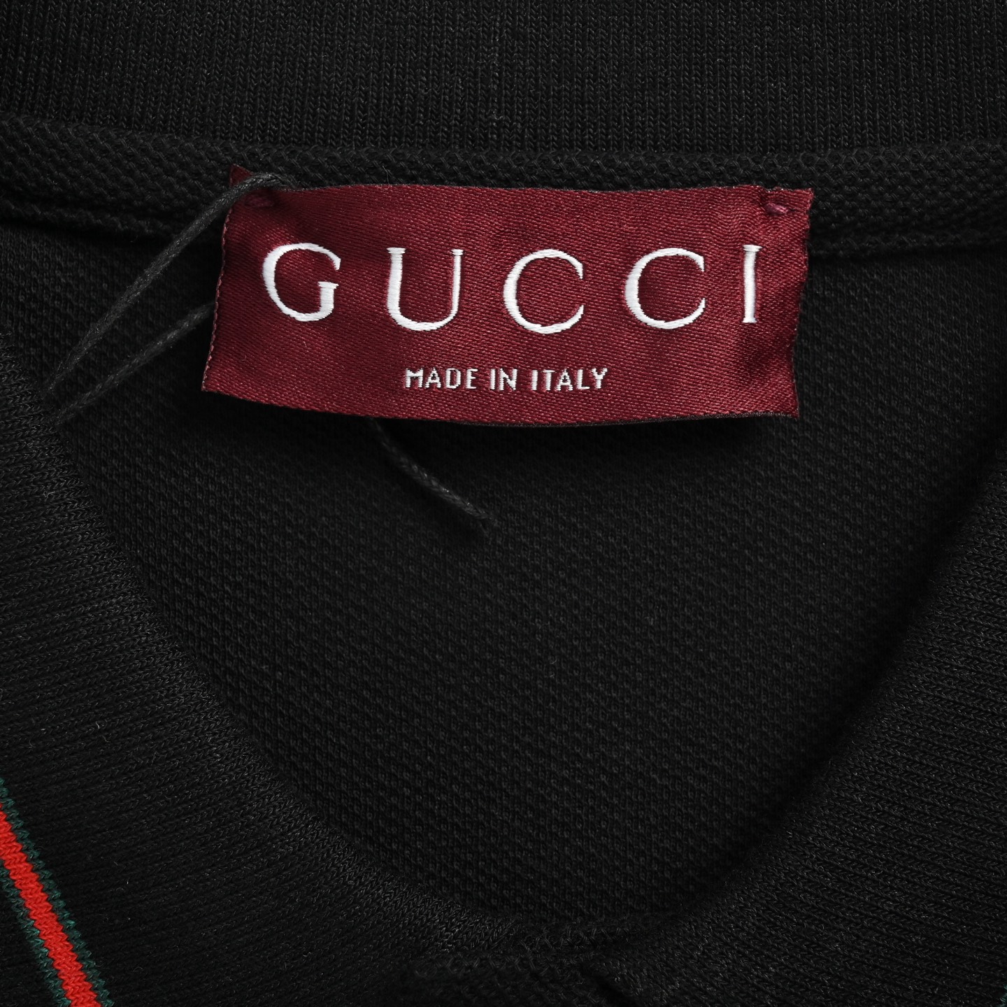 Gucci 25ss letter collar jacquard Polo short sleeve