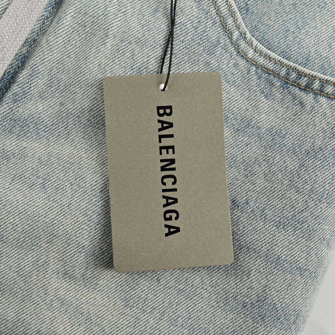Balenciaga 24Fw camouflage patchwork jeans