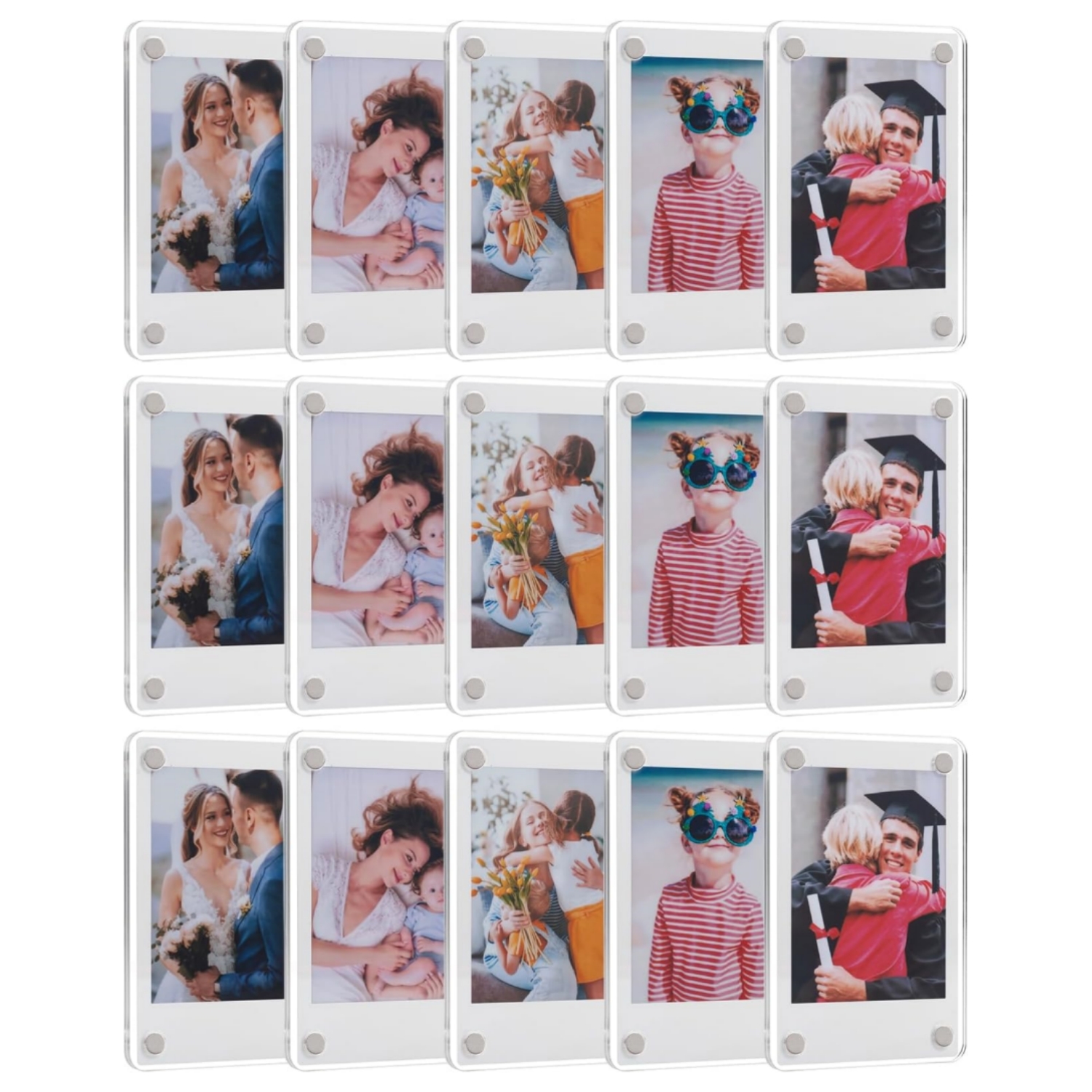 5 Pack- Acrylic Fridge Magnetic Frame (Flash Sale - 50% Off)