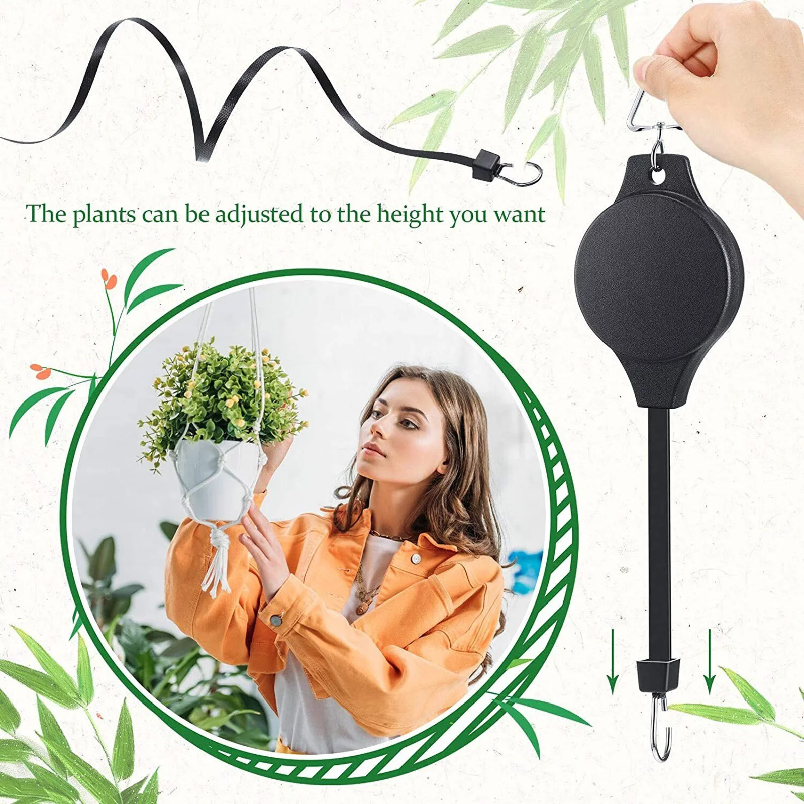🔥Last Day Promotion - 50% OFF🔥🌳Plant Pulley Set For Garden Baskets Pots, Birds Feeder❤️❤️Buy 10 Get 5 Free && Plummet $20 👉Only $59.99