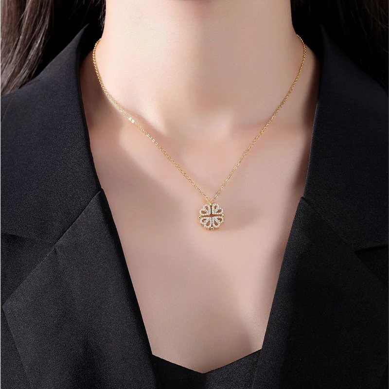 Magic Lucky Four-Leaf Clover Necklace