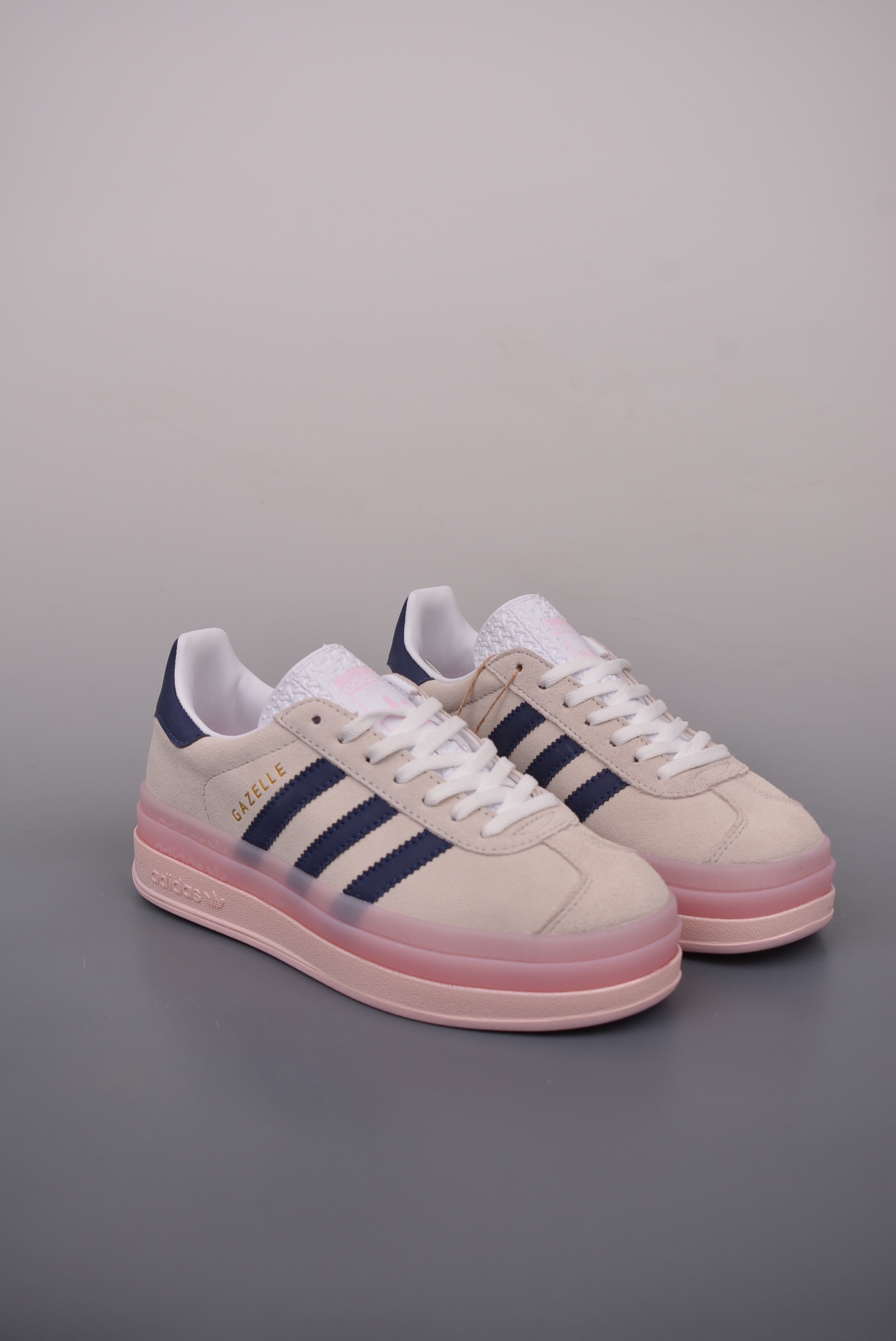 Adidas Originals Gazelle Bold W Navy Blue Pink IE6508