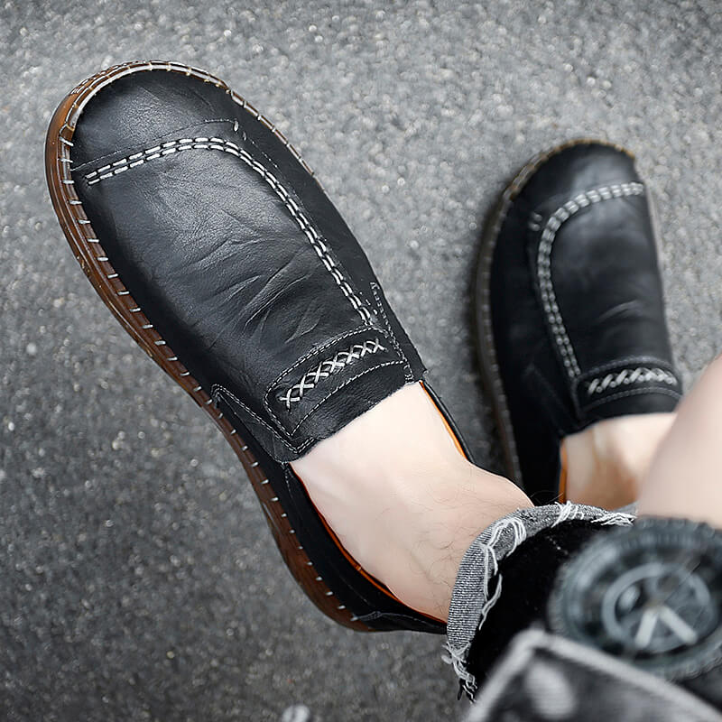 Men's Handmade Slip-on Casual Leather Shoes